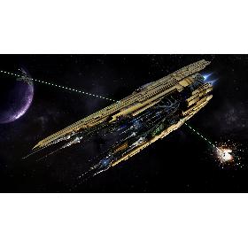 Alien Dreadnought Capital Sci-Fi Spaceship model
